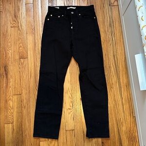 Levi’s Black Wedgie Straight Leg Denim Jeans
